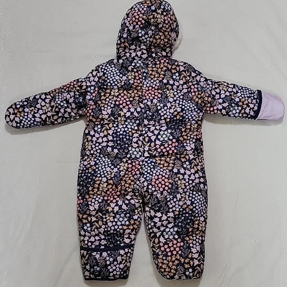 Carters Baby Girl Floral Hooded Bunting Snowsuit Navy‎ Pink 6-9M CT-SZ1726 AD